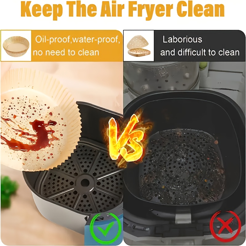 50/100pcs Disposable Paper Liners, Suitable for Air Fryer Oil-Proof and Nonstick Baking Parchment Sheets, Ideal for Baking, Deep-Frying, Microwave Oven & Cooking - Perfect Gift Choice for Easter, Father's Day, Mother's Day, Christmas Halloween, Air Fryer Liners, Air Fryer Paper, Air Fryer Accessories, Air Fryer Disposable Paper Liner, Air Fryer Paper Liners, Parchment Paper For Air Fryer, Air Fryer Liners Baking Paper, Airfryer Paper, Air Fryer Parchment Paper,