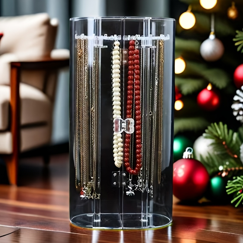 

Clear Acrylic Jewelry Organizer - Dustproof Display Stand For Necklaces, Bracelets & Watches