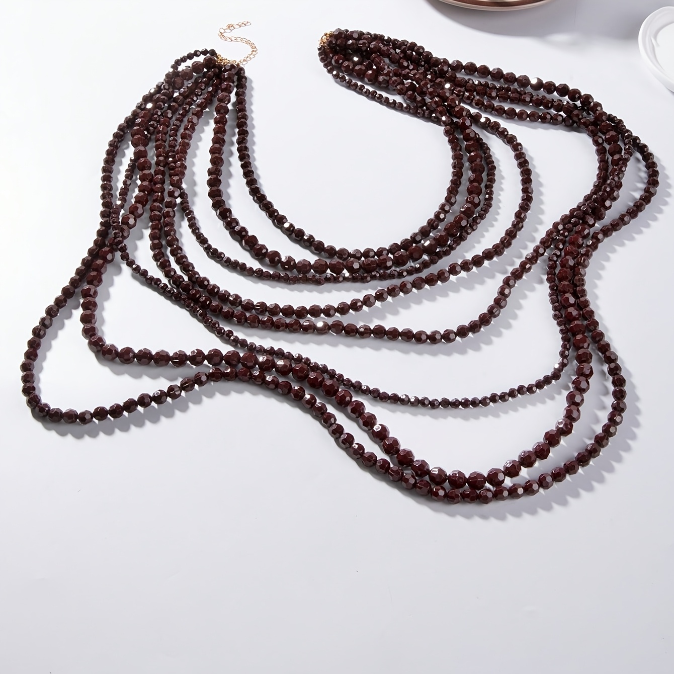 Image of 1pc Zaa Vintage Handmade Beaded Long Necklaces For Women Choker Necklace Jewelry Boho Style Collar Accessories, Necklace Stack, Charm Necklace, Scarf Necklace, Western Jewelry, Accesorios De Mujer