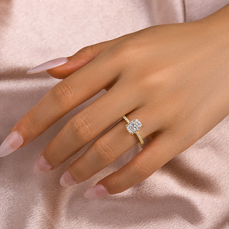 Women's Moissanite 1/2/3 Carat 925 Silver Ring