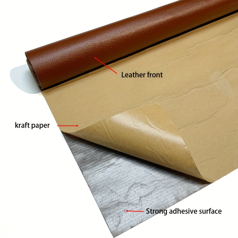 1 Roll Self-Adhesive PU Leather Repair Film, 35*50cm (13.78x19.69in), PU Leather Sticker for Car Seat Interior Door, Motorcycle Seat Soft Film, Waterproof Scratch-Resistant Breathable Multi-Color Optional, Car Seat Repair | Pebbled Texture | Breathable Leatherette