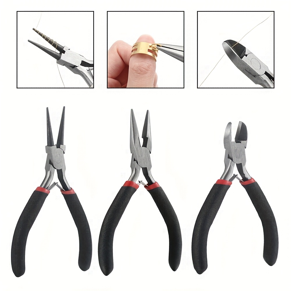 

3pcs Jewelry Making Set, Steel , , Pointed, And Tip, For Beading And Metalwork