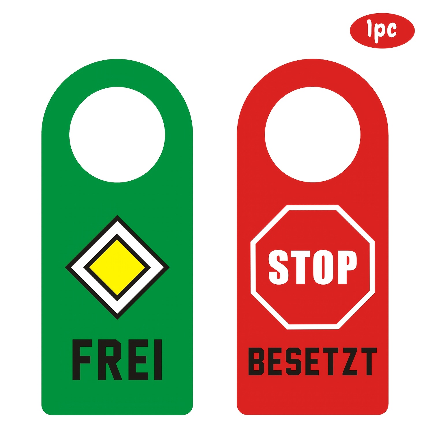 E-shop 2D Flat - Türschild 2D FLAT PVC Material Besprechungsraum Toilette Belegt Anzeige Schild BESETZT/ Türgriff Warnschild .