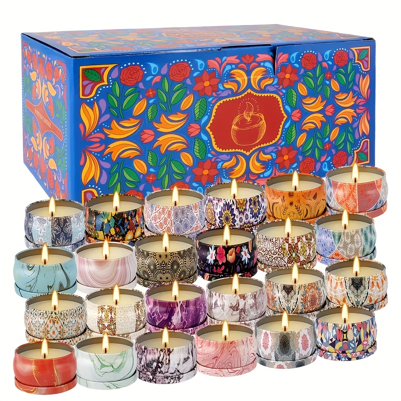 TEMU 36pcs 2.5-ounce Scented Candles, High-quality Soy Wax, Exotic Scented Candles, High-end Gift Candles, Suitable For Valentine's Day, Weddings,