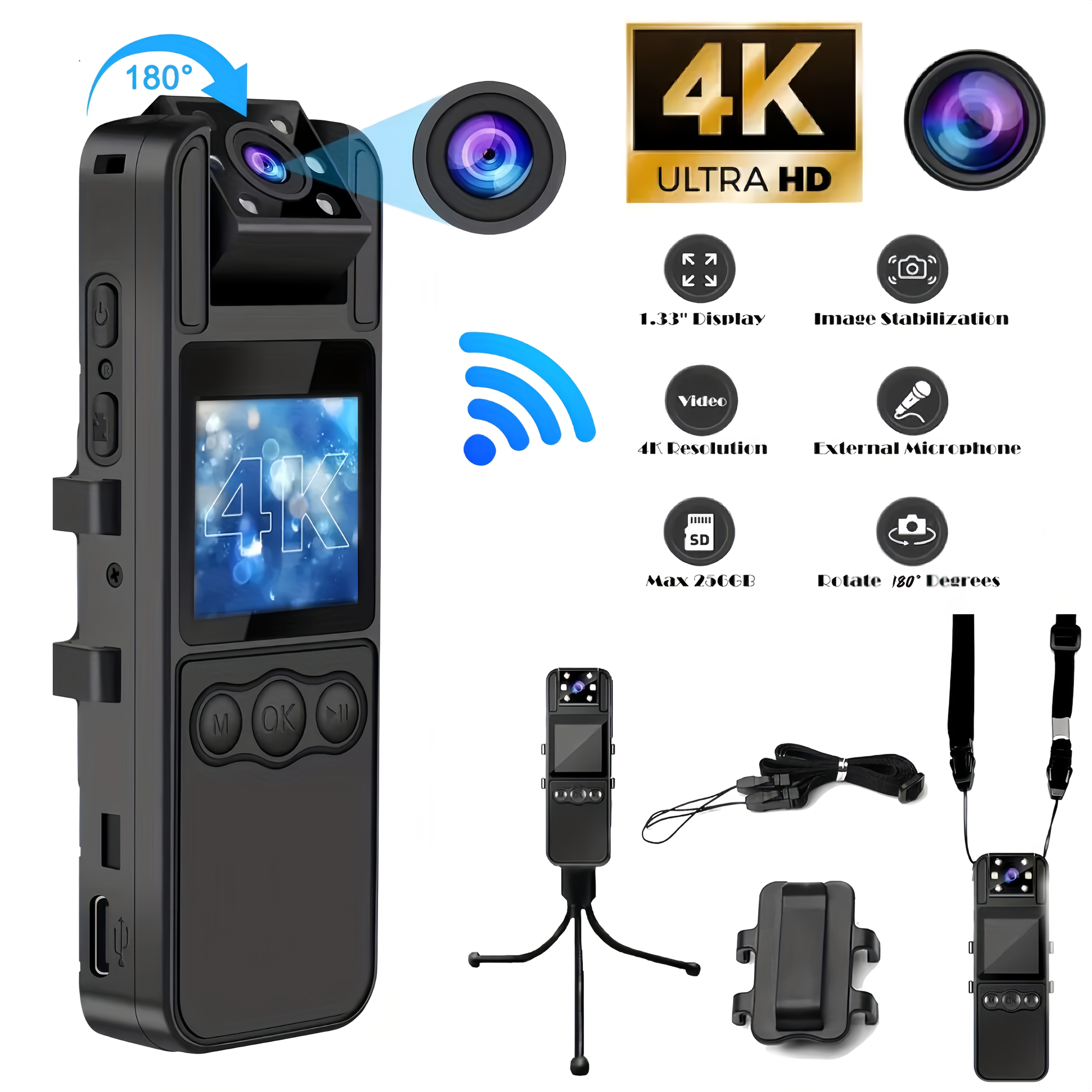 inch 4k ultra hd small wifi body cam portable Temu