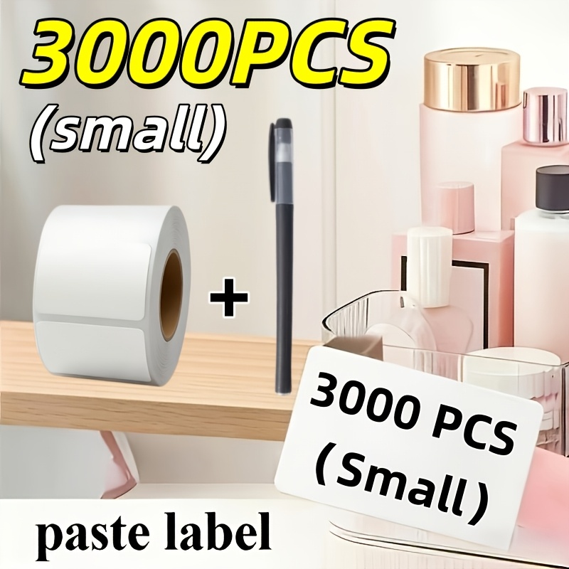 TEMU 3000pcs Colored Labels (with Pens Included) - No Residue Peeling Or Sticking - For Food Containers, Bottles Pre-preparation - Reusable Stickers,