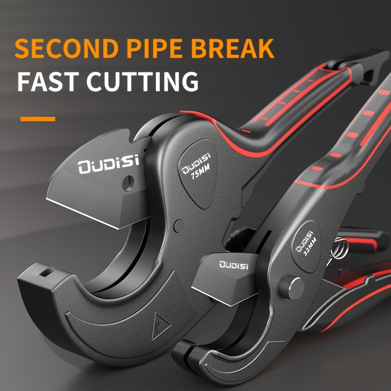 

Oudisi Professional Pipe Cutter - Alloy Steel Blade, Non-foldable, Effortless Pvc, Ppr, Pe Pipe Cutting Pliers - Pipe Types