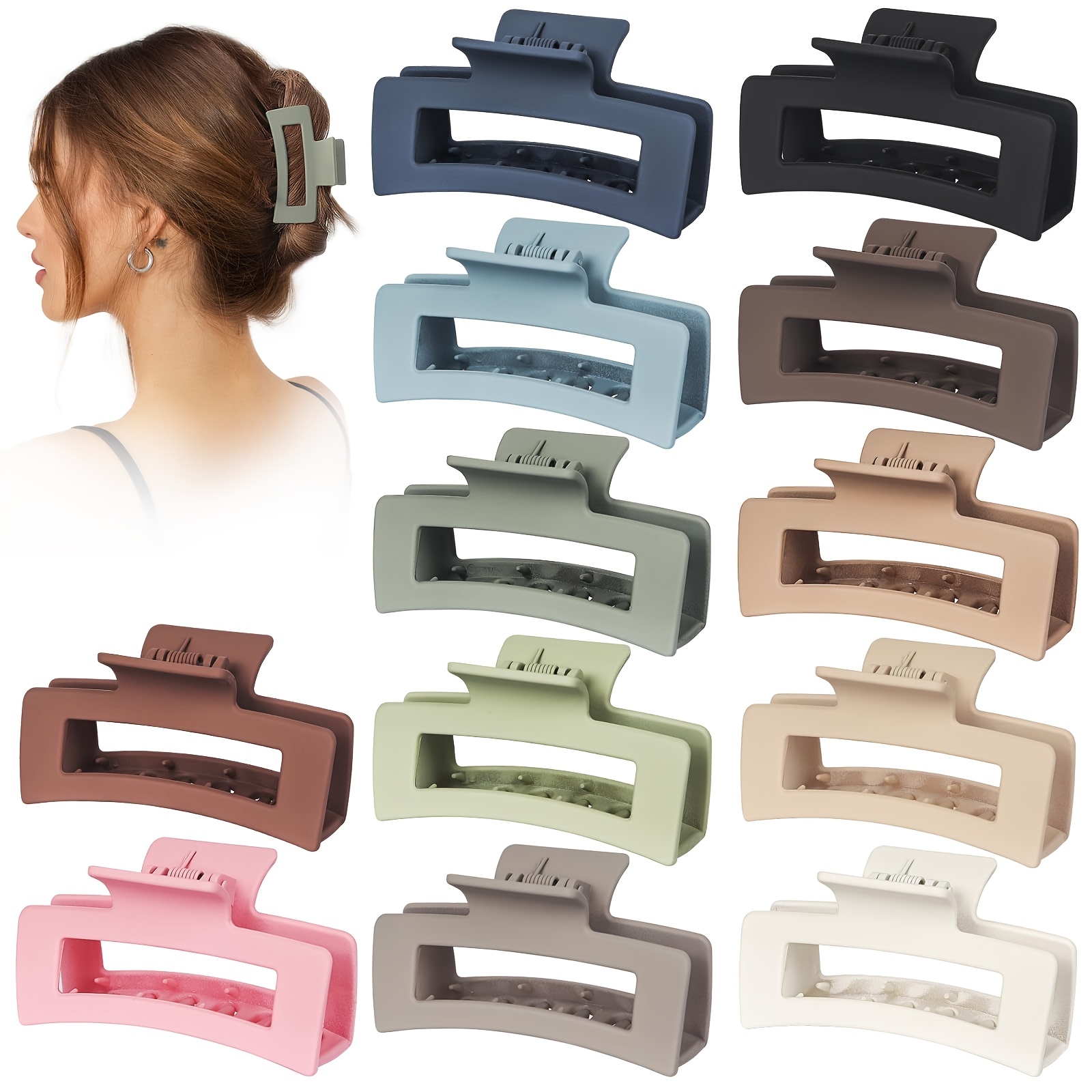 12 Pack Hair Claw Clips