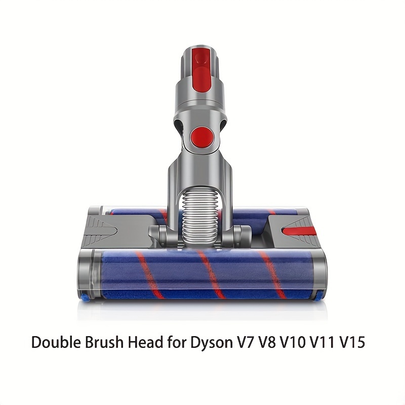 

Double Roller Brush Vacuum Cleaner Brush Head For Dyson V7, V8, V10, V11 V15 Series Brush Head, Soft Roller Cleaning Head Replacement