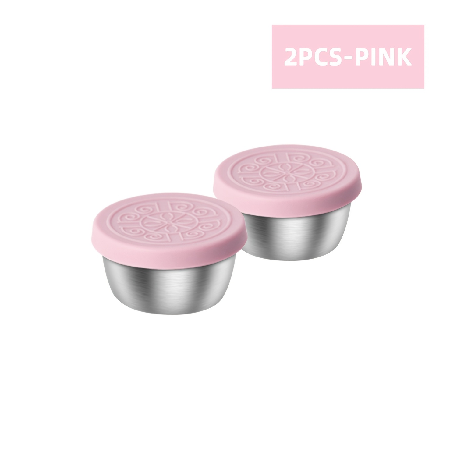 TEMU 2/6x1.6oz Salad Dressing Containers With Lids, Small Leakproof Reusable Stainless Steel Salad Dressing Container To Go For Lunch Boxes, Sauce