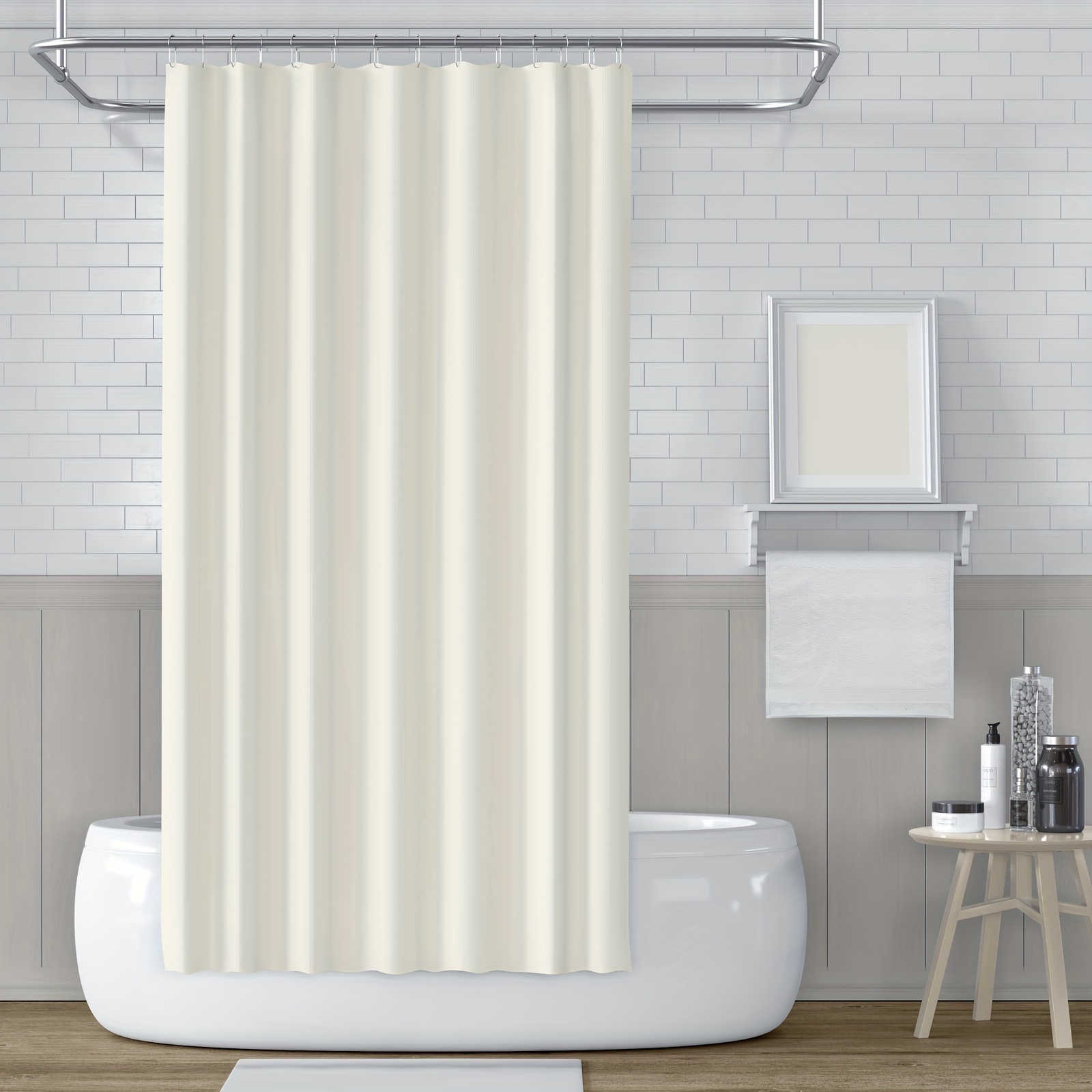 Cortina de ducha moderna gris y blanco, cortinas de ducha impermeables y de  poliéster para hotel, tela texturizada geométrica, decoración de baño, 72 x  84 pulgadas : : Hogar y Cocina