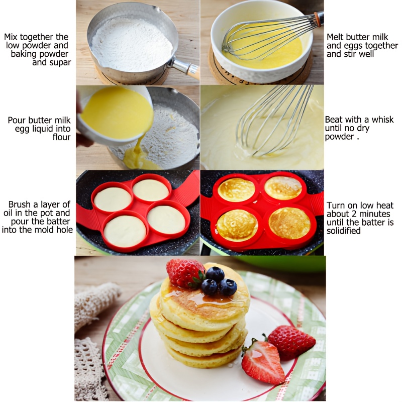 Non-Stick Egg Poacher and Pancake Mold Set