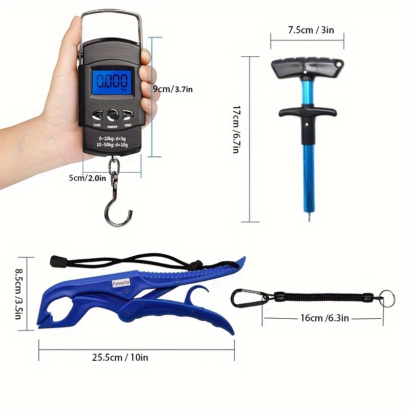 Fishing Tool Set Handheld Digital Fish Scale Built in - Temu