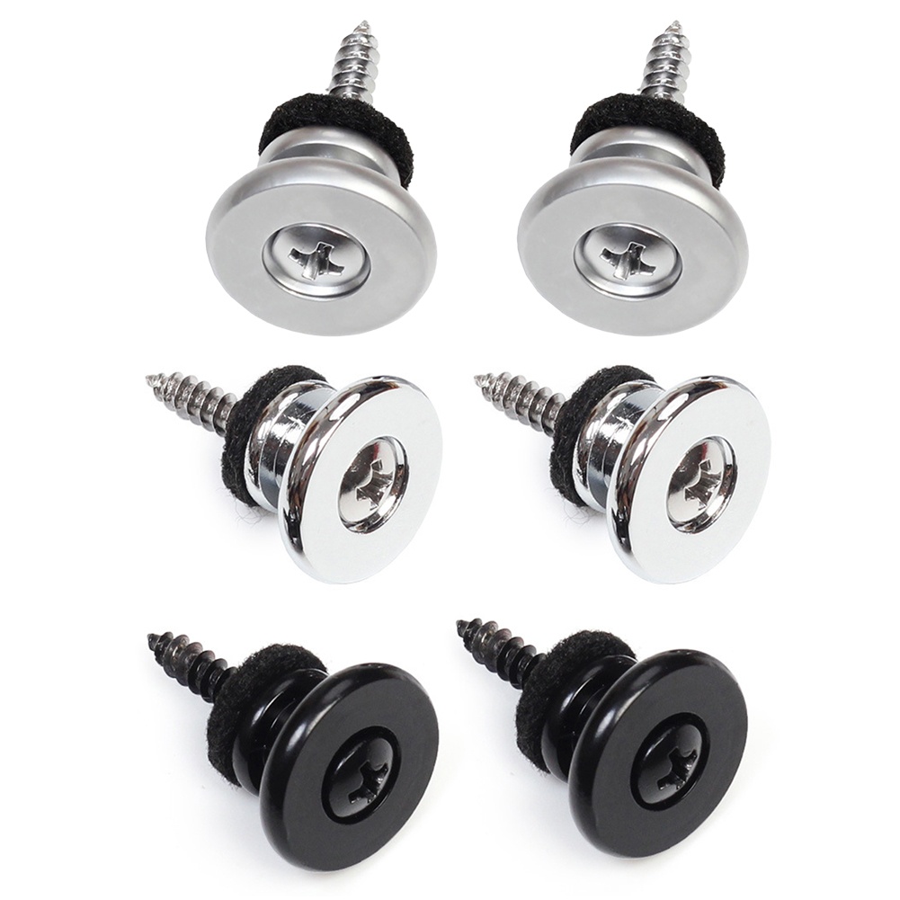 Guitar   Ukulele Mandolin Strap Button Locks 2 Pack   Black