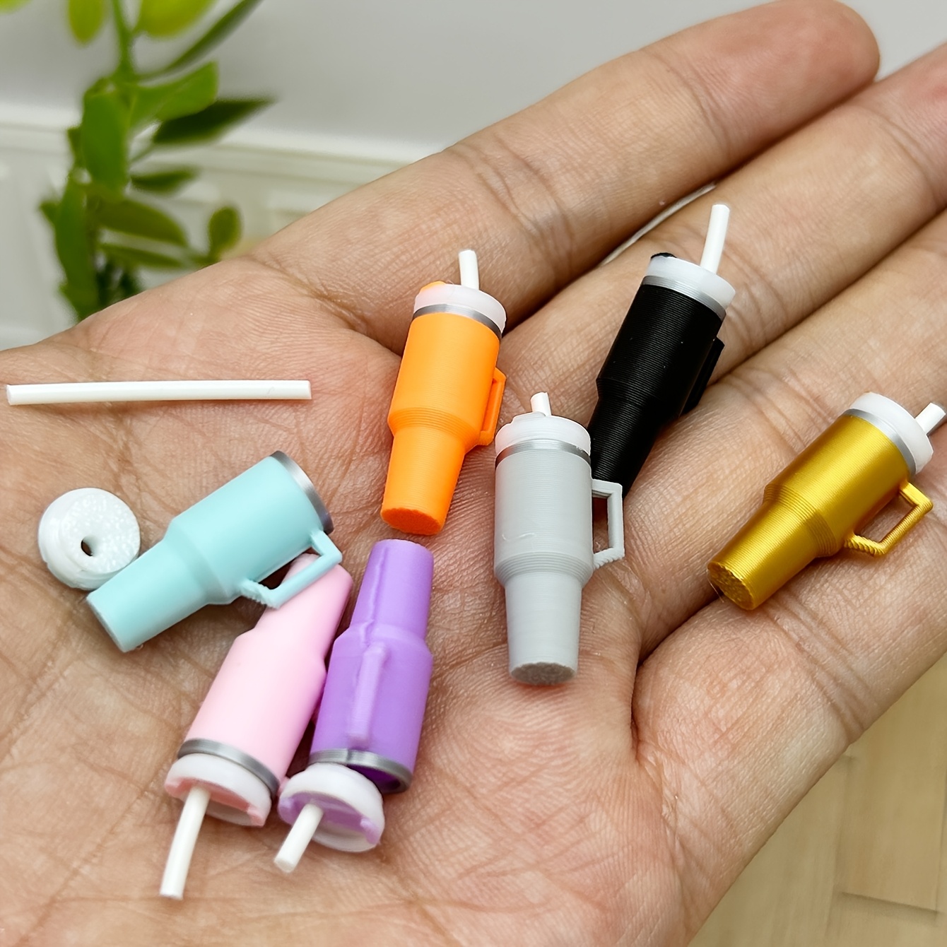 Image of 7pcs Miniature Vacuum Cups, Dollhouse Accessories, Plastic Fairy House Cups, Small Cabin Room Decor Accessories, Perfect For Decorating Your Dollhouse