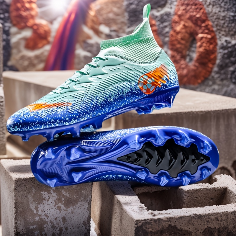 [Zapatillas deportivas] Nuevas zapatillas de fútbol con púas, diseño ligero de púas largas y caña alta, transpirables, antideslizantes y cómodas, zapatillas de entrenamiento, aptas para exteriores e interiores, competición y entrenamiento