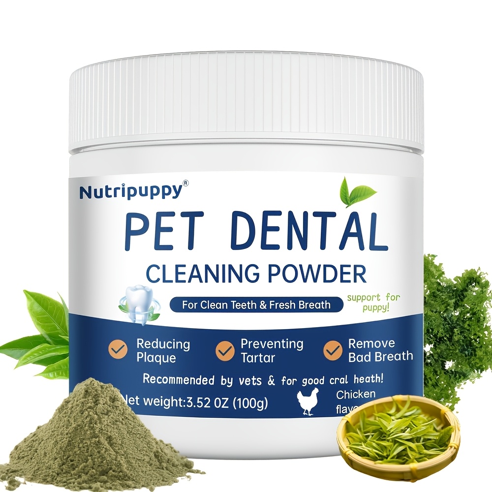 Image of Nutridog Oral Care Powder For Dogs | Oral Care Powder For Cats | Support | Natural Mint Formula For All Breeds