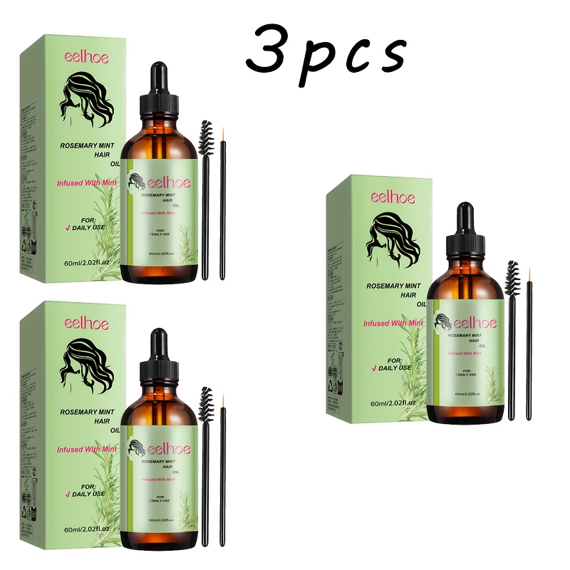 2 02fl oz rosemary hair oil contains vitamin e rosemary ingredients peppermint   moisturizes hair suitable for sensitive scalp unisex