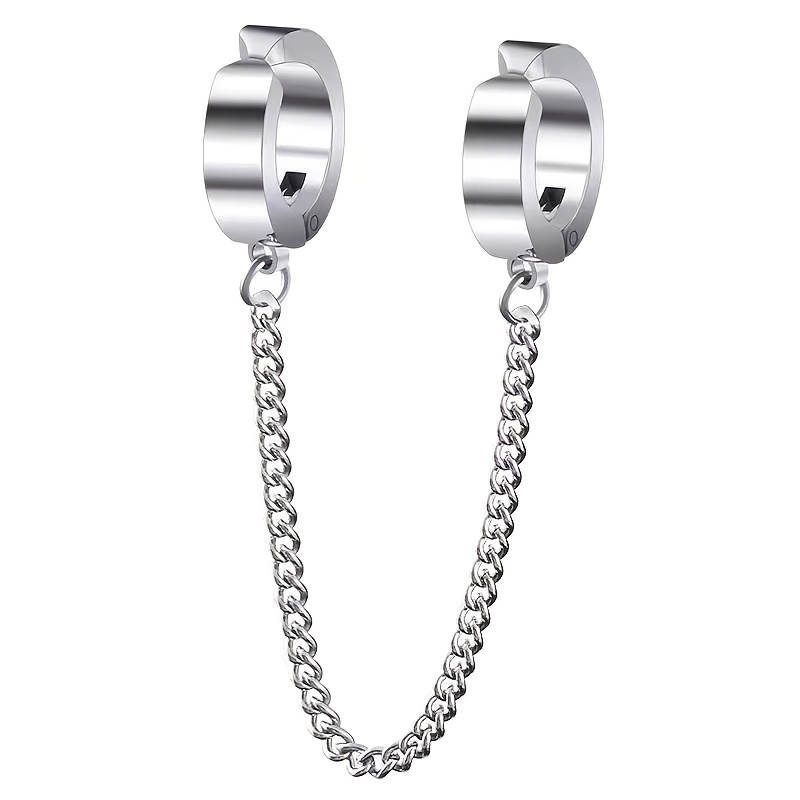 2pcs Punk Style Chain Ear Bone Clips