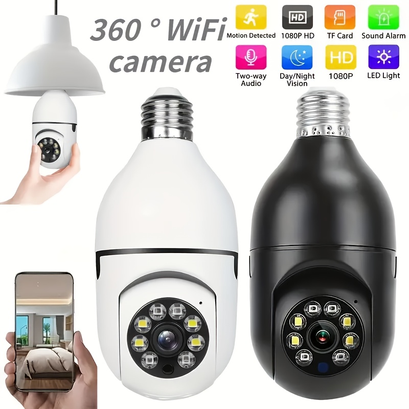 

Wireless Security 360° 1080p Ip E27 Light Bulb Camera Wi-fi Ir Night Smart Home