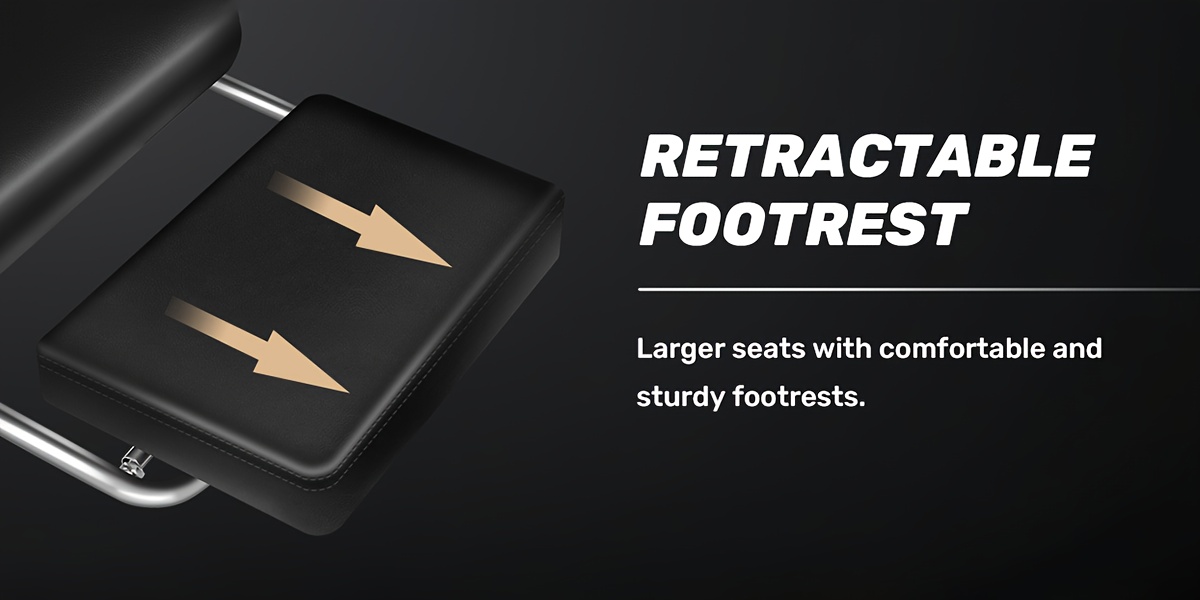 Ergonomic Gaming Chair with Footrest -Heavy-Duty Height-Adjustable Recliner, 3609Swivel & Lumbar Support, Manual ReclineMechanism, Black/Red/WhiteColor Options, Faux -like Texture, FoamPadding & Stainless Steel Frame PC/Office