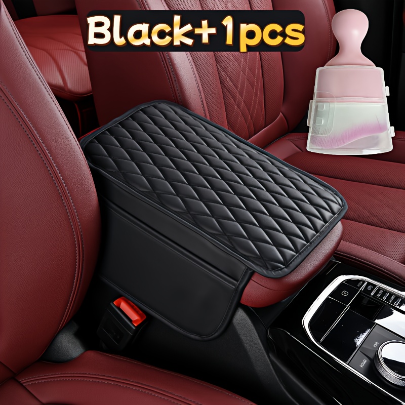 TEMU High Quality Armrest Box Pad Combination Set, Armrest Box Protective Cover Pu Leather Storage Pad, Multiple Colors From