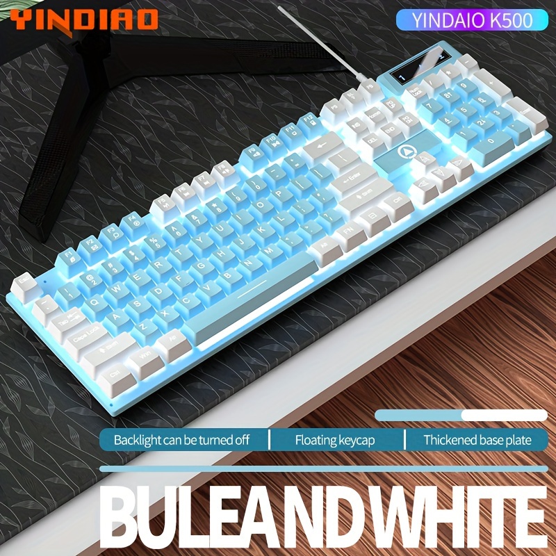 

Yindiao Backlit Mechanical Gaming Keyboard - Wired, Compatibility For Pc & Laptop, Office And Ready