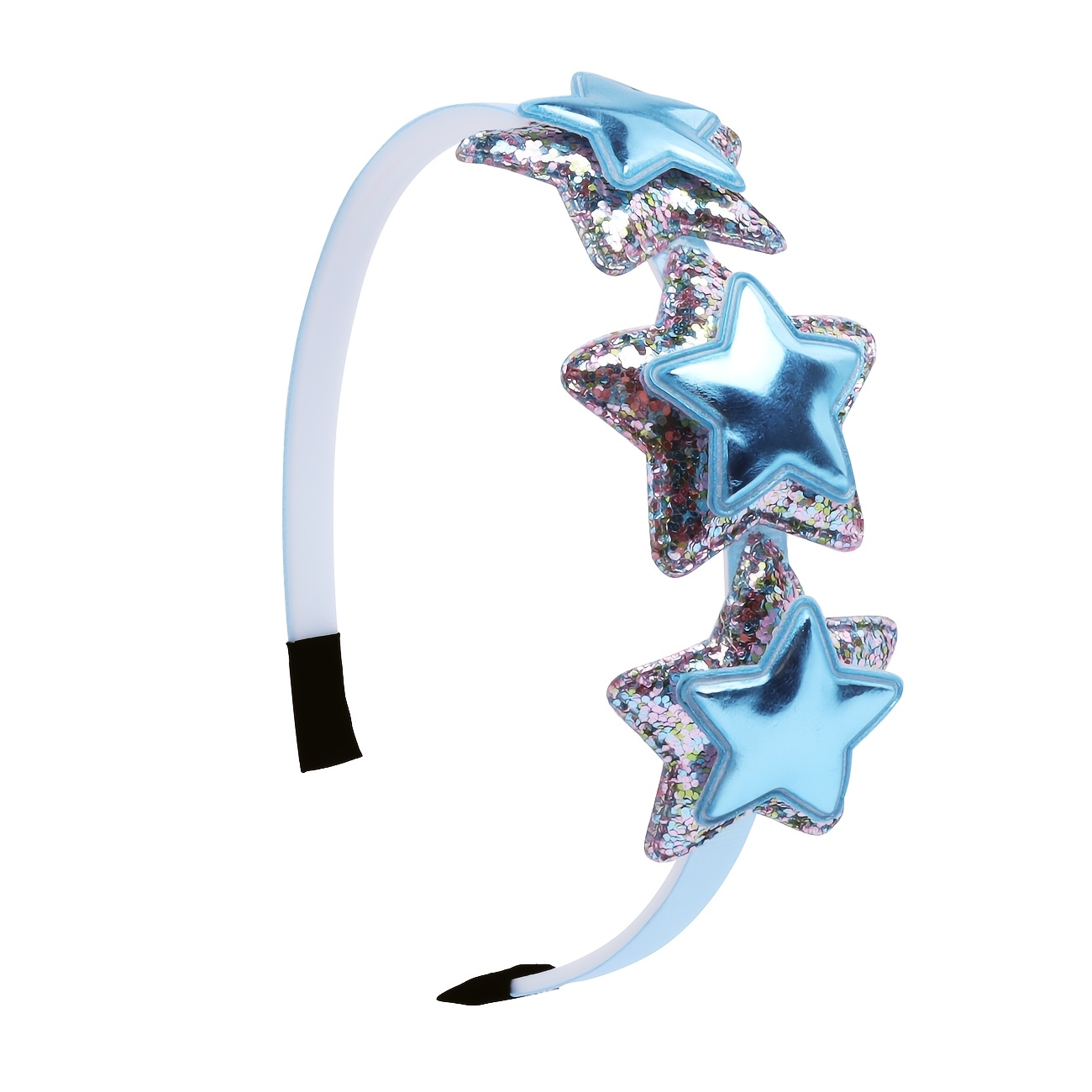 TEMU 1pc Cute Gradient Five-pointed Star Headband, Party Headband, Green-onion Pink Iridescent Head Hoop, Suitable For Party Outfits, Birthdays, And