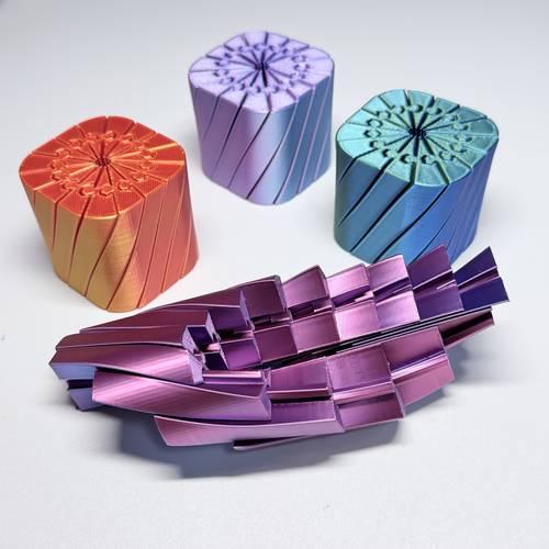 3d printed slime transformable cube fidget stress relief for office and home
