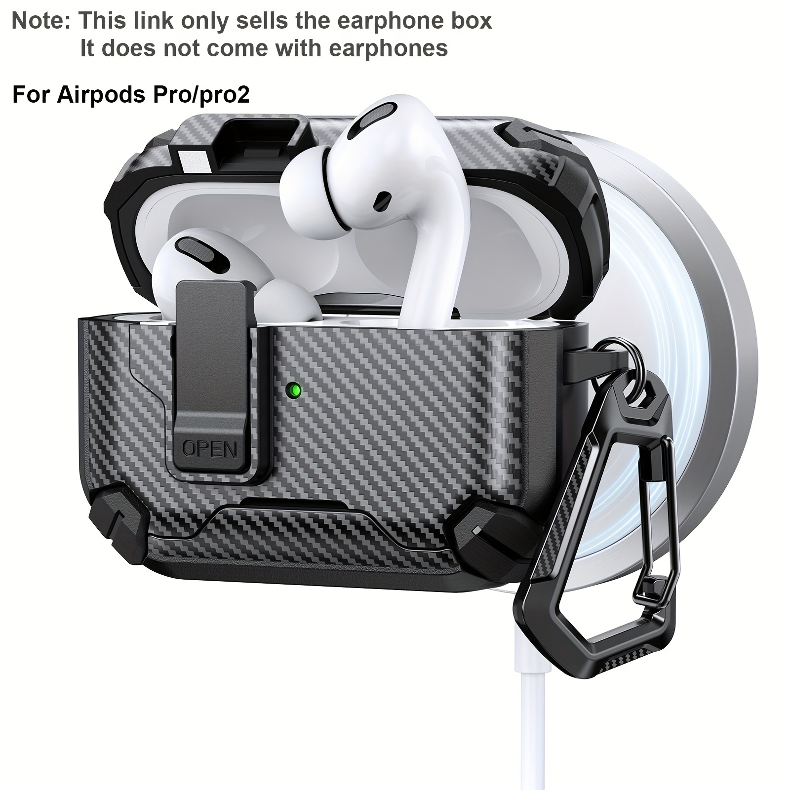 Image of 2025 New Texture Protective Case For Airpods /pro/ Protective Case Compatible With Airpods 4 / /pro With Keychain