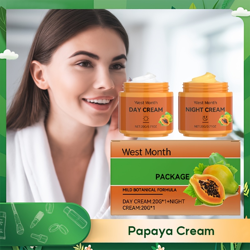 1.764oz papaya kojic acid glutathione day and night cream, moisturizing and  firming lifting, with kojic acid, argan oil, day and night face cream, face  moisturizer cream, face lifting cream and for types |