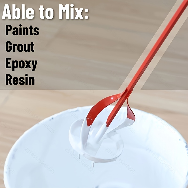 

Ergonomic Handle| Drill Paint Mixer Attachment - Effortless Mixing For Paints, Grout, Epoxy Resin With This Versatile Tool, No Battery Required