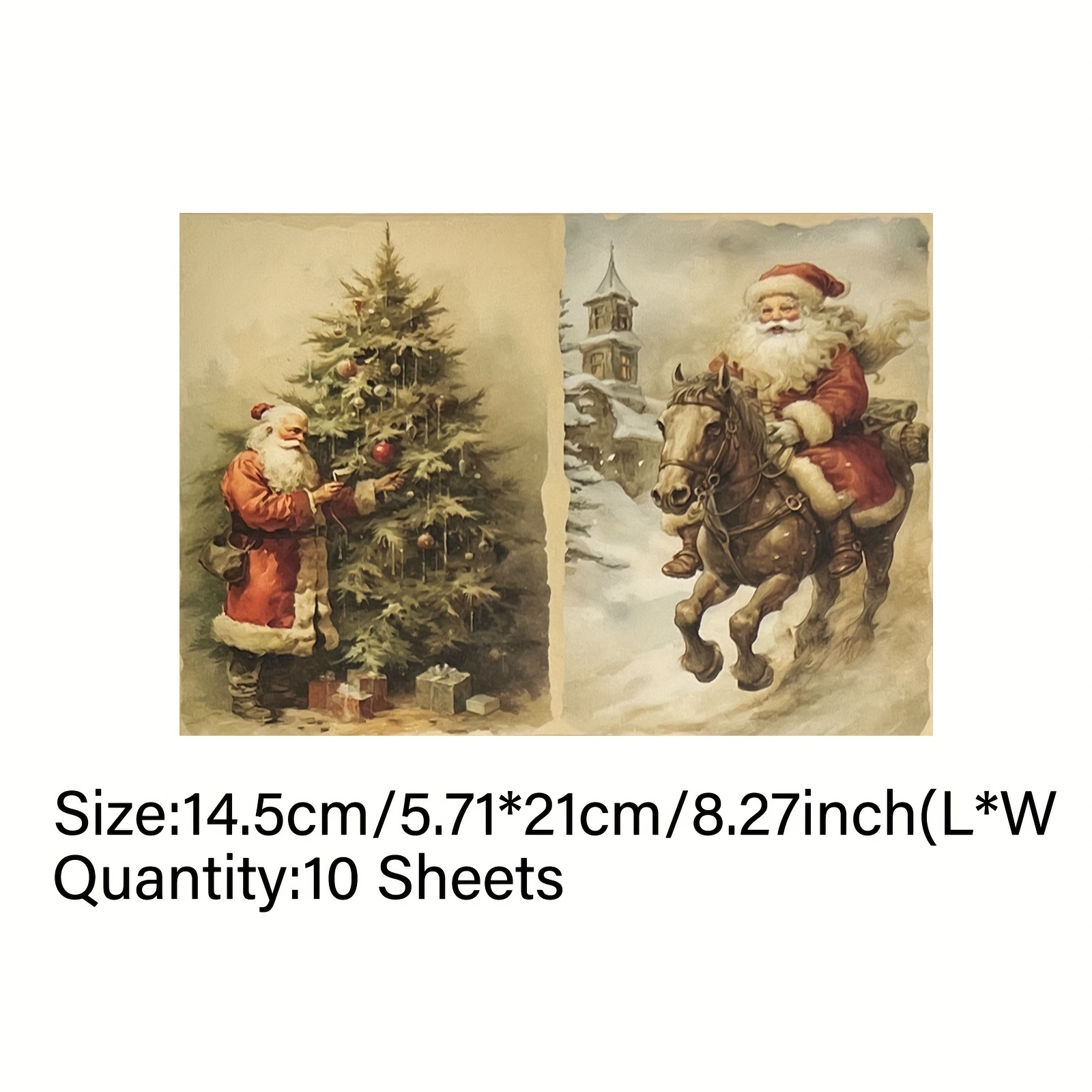 Vigus10 Happy Santa Claus Description Scrap Diary Magazine A5 Size Craft Paper