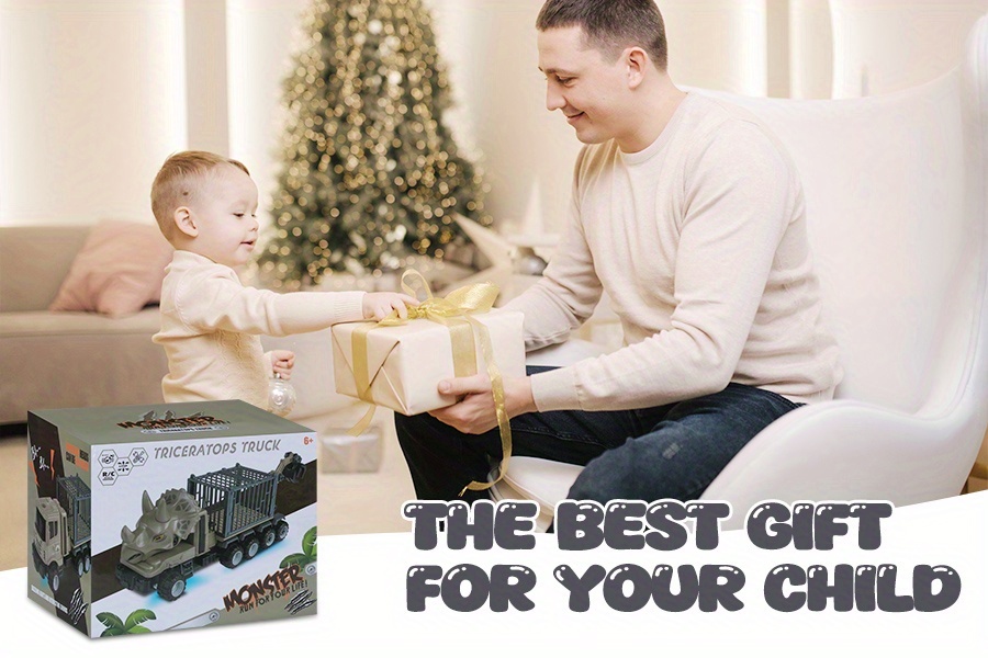 Truck Toy For Kids6-12 Ages, Transport Vehicle Carrier Car Toys, With Lights And Music, Simulates Digging Actions, Suitable For Boys, Girls And Children, Halloween Gift