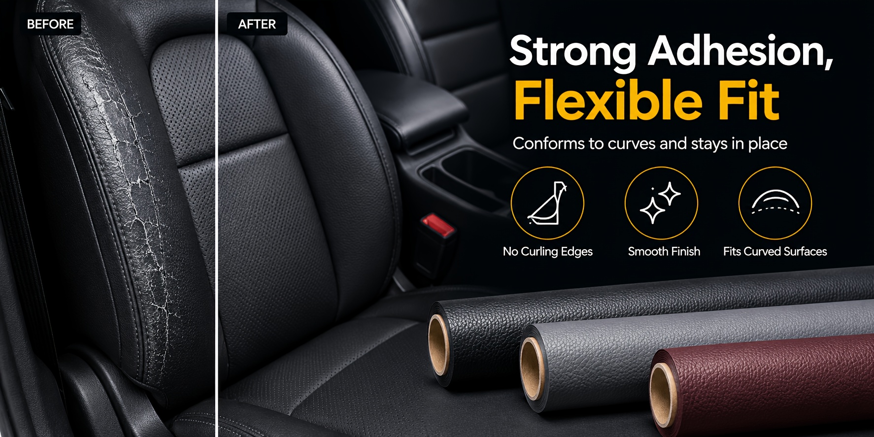 1 Roll Self-Adhesive Leather Repair Patches, Multicolor Leather Sofa Repair, Car Seat Damage Repair Stickers, Thickened Wear-Resistant And Freely Cuttable, Self-Adhesive Backing Suitable for Leather Sofas, Chairs, Headboards