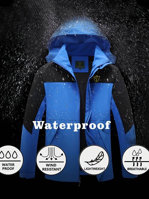 mens rain jackets waterproof raincoat with hood men windbreaker jackets lightweight rain coats for fishing hiking hiking gear fishing jacket lightweight outerwear hooded raincoat breathable fabric stitching mens outerwear
