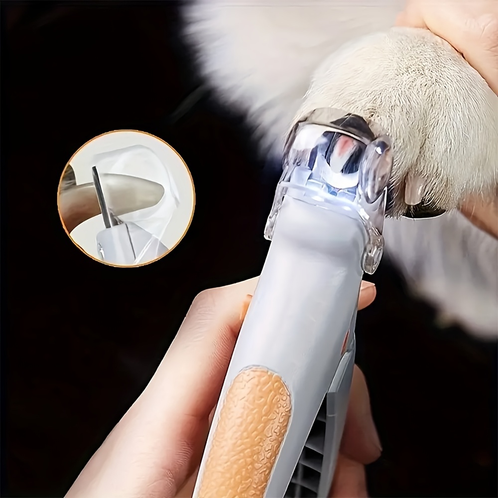 

1pc Led Pet Nail Clipper With Ergonomic Non-slip Handle - Precise Nail Trimmer For Safe, Easy Grooming - Care Supply