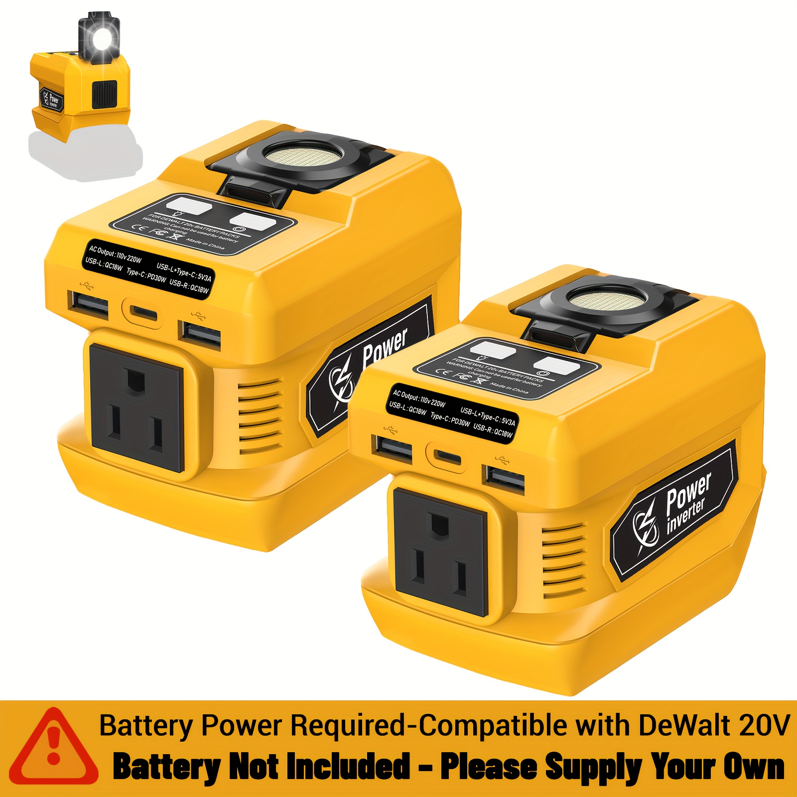 220w power inverter 20v ac 110v battery inverter Temu