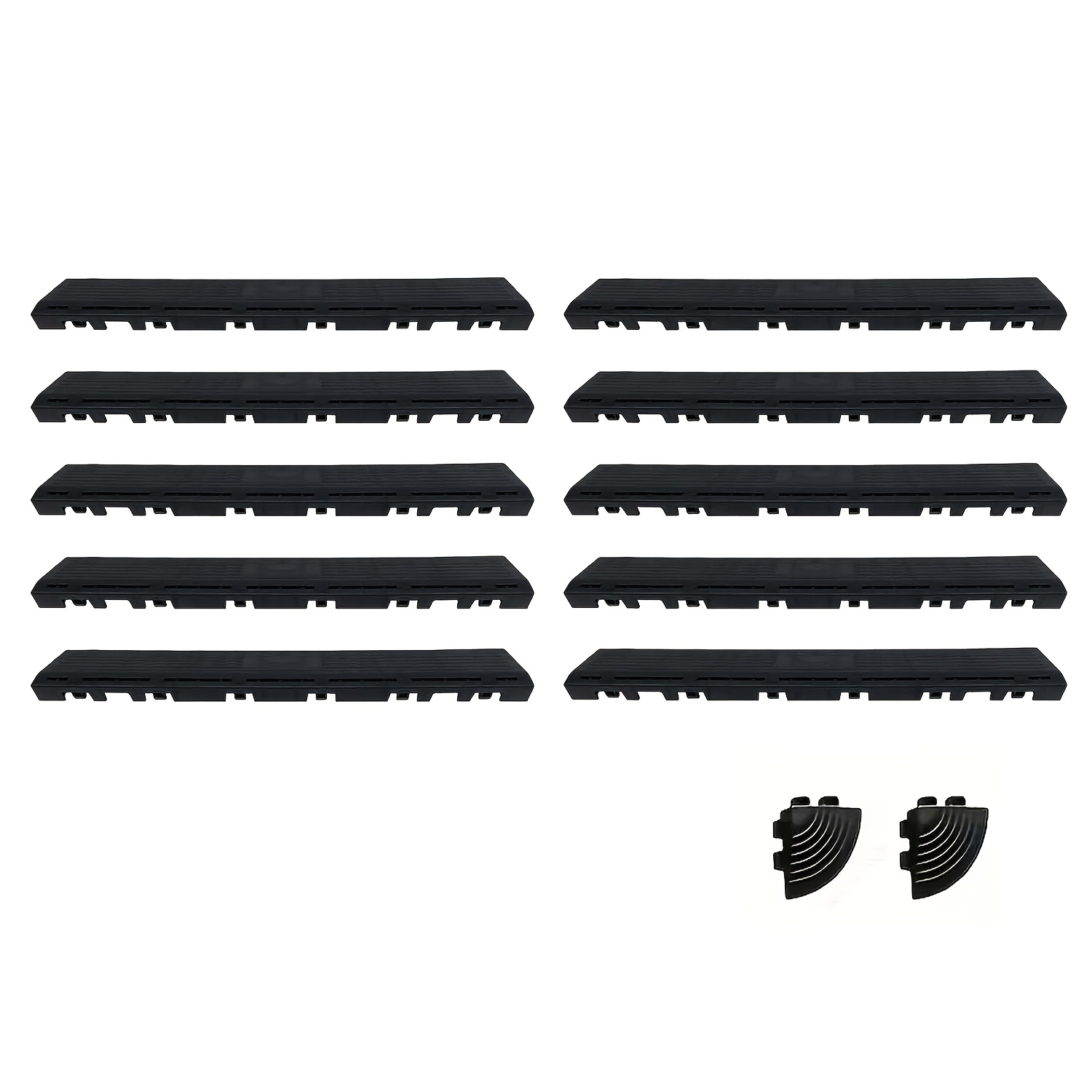 TEMU 10 Edges And 2 Corners Optional 25-pack Interlocking For Garage Floor Tiles, 15.7" X 15.7" Large Modular Interlocking Cushion, 25pcs Splicing