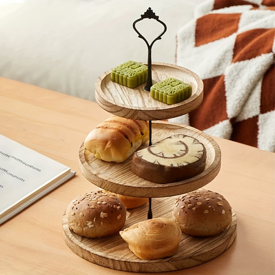 2/3 Tier Wooden Cupcake Stand for Rustic Farmhouse Decor