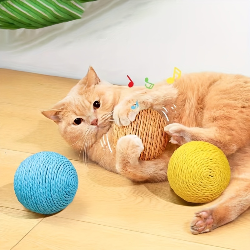 

Jouet balle à gratter pour chat, interactif avec sons, en carton, pour soulager le jeu et divertir les chats