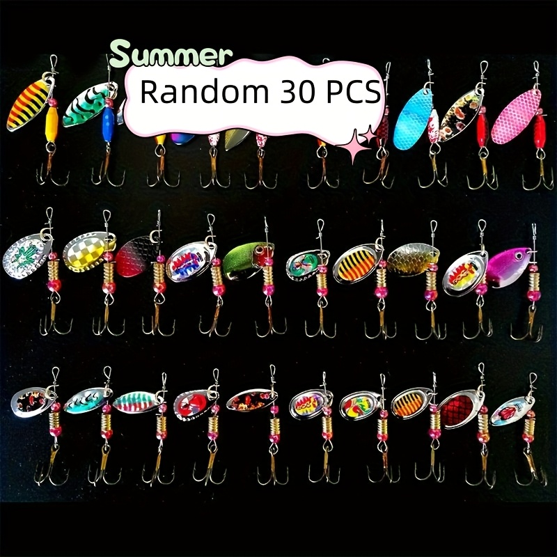 Image of Random 30pcs Sparkling Sequins Fishing Lure- Realistic Metal Bait For Outdoor Fishing