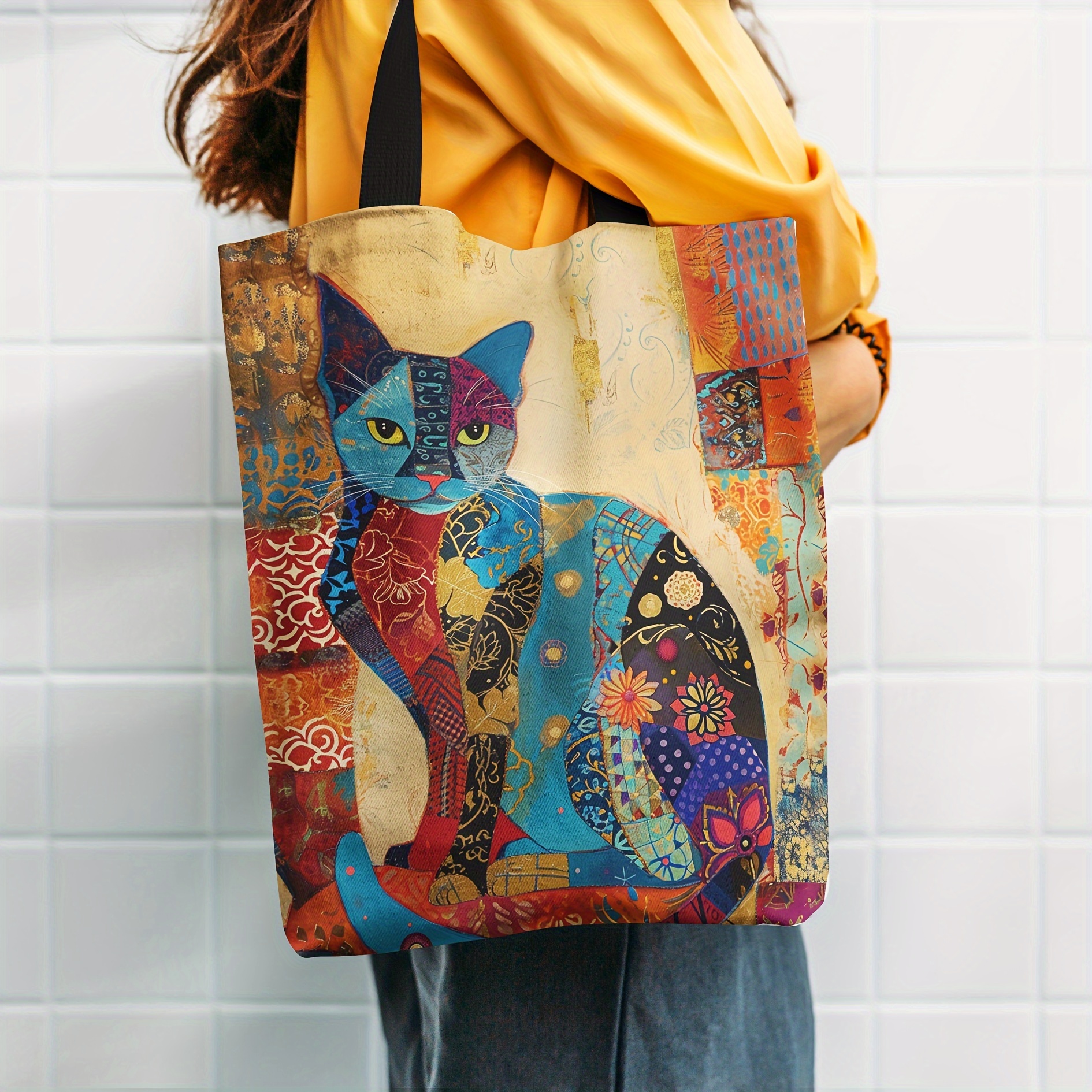 

Print Canvas Tote Bag For Women - Spacious Shoulder Shopping Handbag, & Stylish