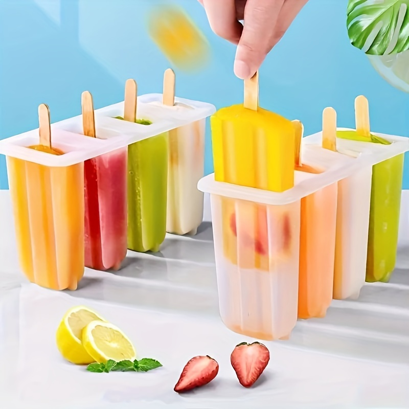 1pc Plastic Ice Pop Molds - Easy Release Reusable Popsicle Maker For ...