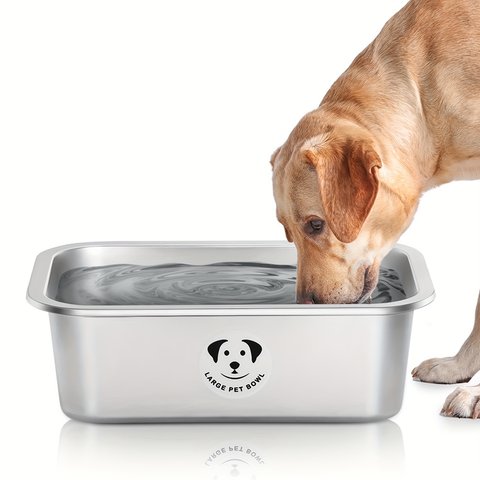 

Stainless Steel Dog Bowls For Large Dogs, Large Capacity Metal Dog Food Bowl Water Basin, Ideal Food And Water Feeder Bowl