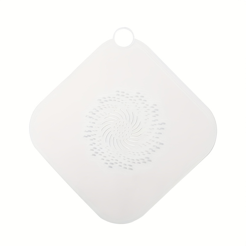 Image of 1pc Silicone Anti-blocking Floor Drain Cover, Hair Filter Screen, Bathroom Floor Drain Mat