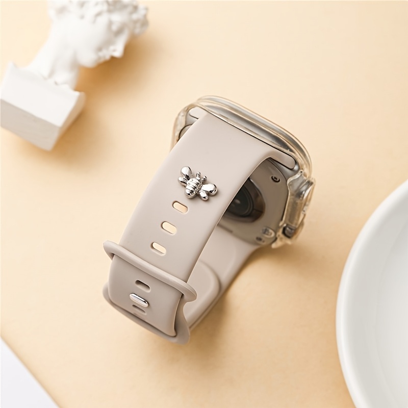 1pc Bee Design Smart Watch Accessory for iWatch Decoration 38mm, 40mm, 41mm, 42mm, 44mm, 45mm Watch Band Accessories