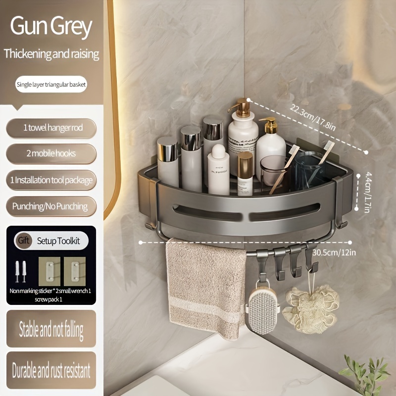 Storage Rack Wall Mounted Bathroom Bathroom Hanging Shelf - Temu