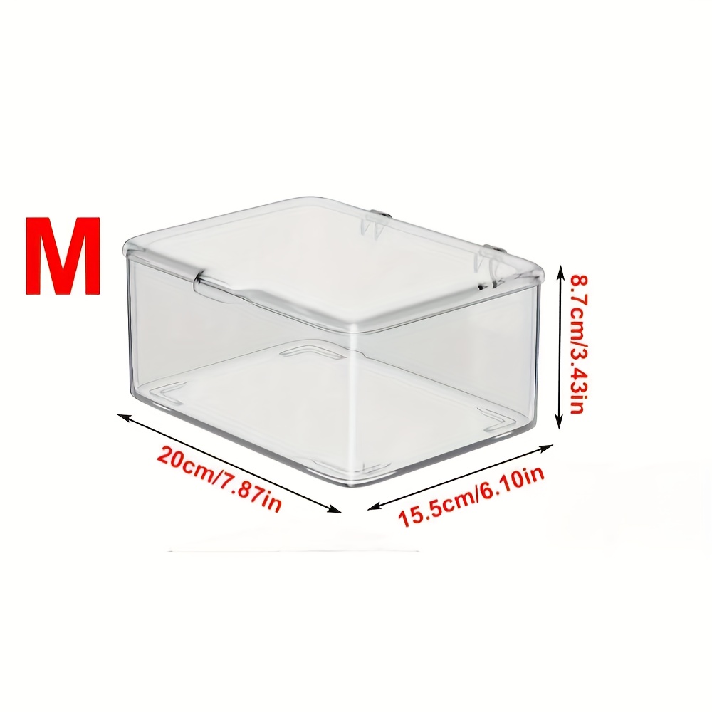 1pc Transparent Dustproof Phone Case Storage Box, Large Capacity Desktop Organizer With , Multi-functional Drawer Organizer For Home Use, Desk & Drawer Organizer For Home Storage
