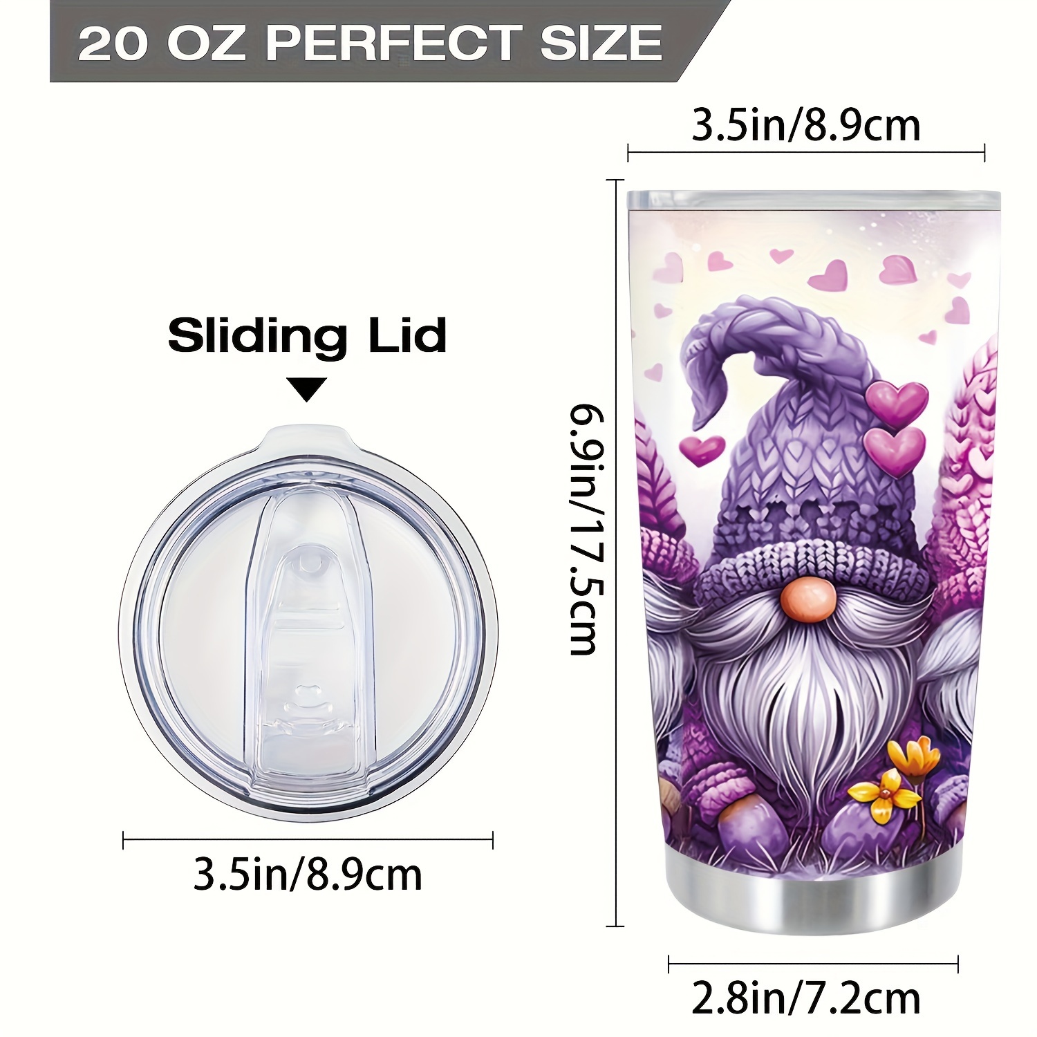 Image of 20-ounce Covered Water Bottle - Double-walled Insulated Stainless Steel , Suitable For Use, Perfect For Outdoor Travel Accessories And Gifts For Christmas And Valentine's Day.